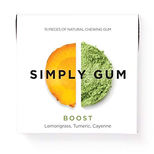 Simply Gum | Natural Chewing Gum | Boost With Lemongrass And Tur