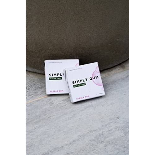 Simply Gum Sugar Free Chewing Gum Bubble Gum, 6 Packs