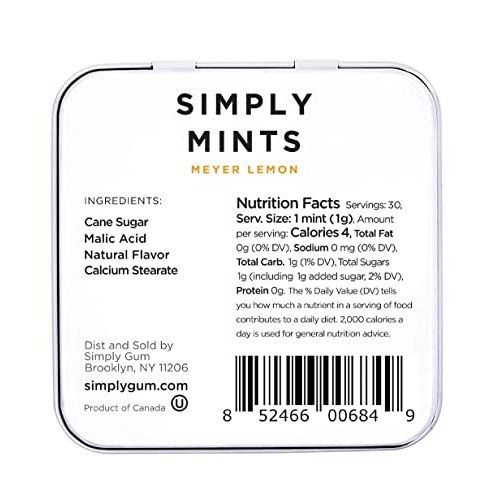 Simply Mints | Meyer Lemon Breath Mints | Pack of Six | Zesty Le...