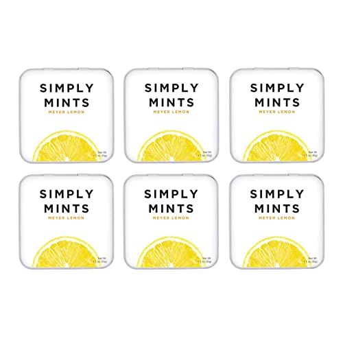 Simply Mints | Meyer Lemon Breath Mints | Pack of Six | Zesty Le...