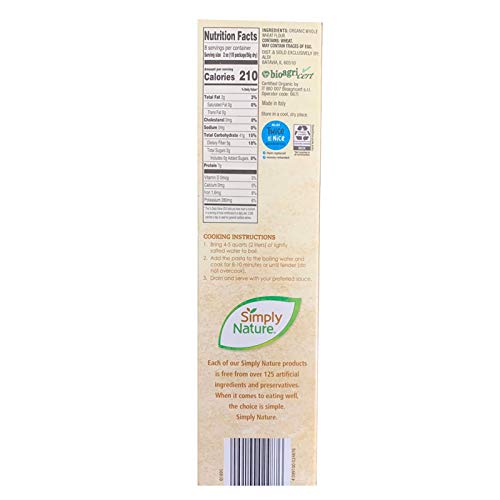 Simply Nature Usda Organic Durum Wheat Semolina Non-Gmo Organic