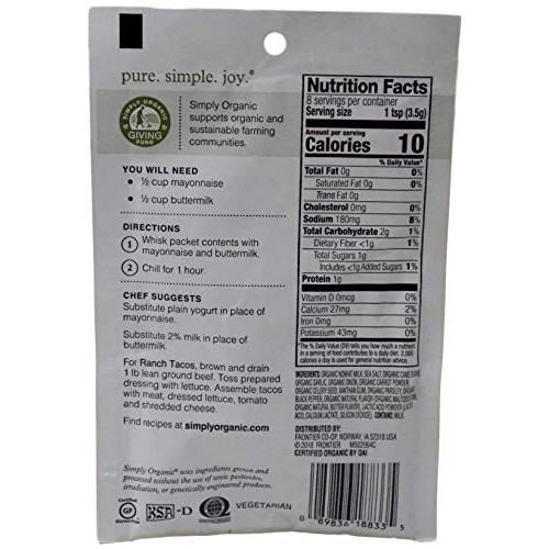 Simply Organic Salad Dressing Seasoning Powder Mix | 2 Flavor Va