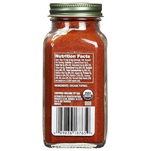 Simply Organic Paprika Ground Certified Organic Containers - 2.9