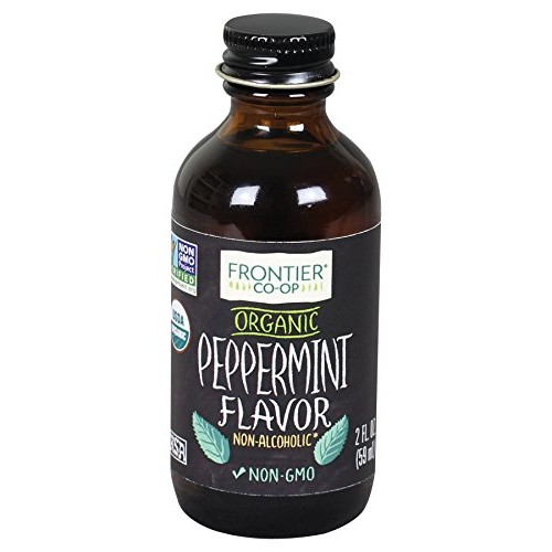 Frontier Peppermint Flavor Certified Organic, 2 Ounce Bottle