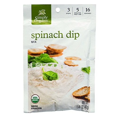 Simply Organic Organic Dip Mixes Spinach Dip Mix Certified Organ