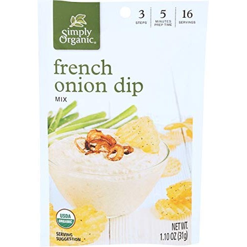 Simply Organic Dip Mix, French Onion, 1.1 Oz, Pack Of 3