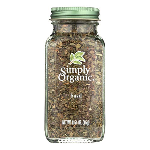 Simply Organic Basil Leaf - Organic - Sweet .54 Oz - 95%+ Organic -