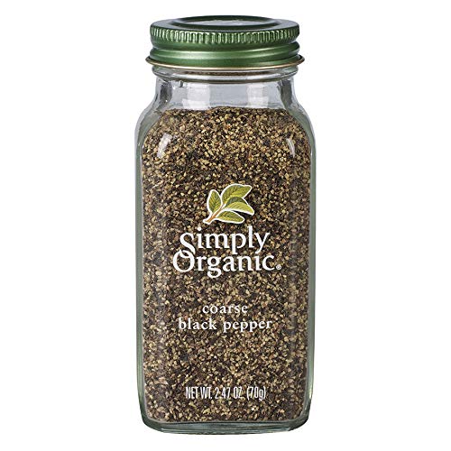 Simply Organic Black Pepper, Coarse Grind, Certified Organic, Ve