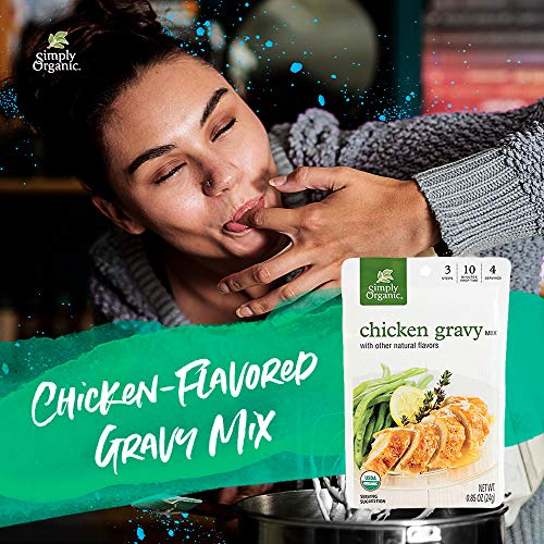 Simply Organic Chicken Flavored Gravy Mix, Certified Organic, Gl