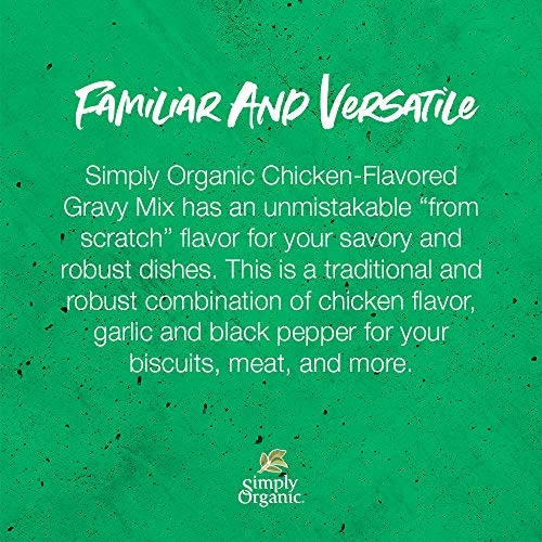 Simply Organic Chicken Flavored Gravy Mix, Certified Organic, Gl