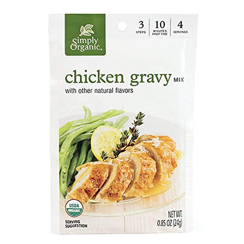 Simply Organic Chicken Flavored Gravy Mix, Certified Organic, Gl