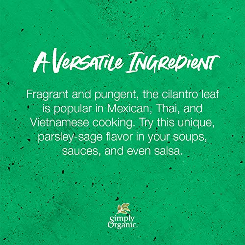 Simply Organic Cilantro Leaf, Cut &Amp; Sifted, Certified Organic |