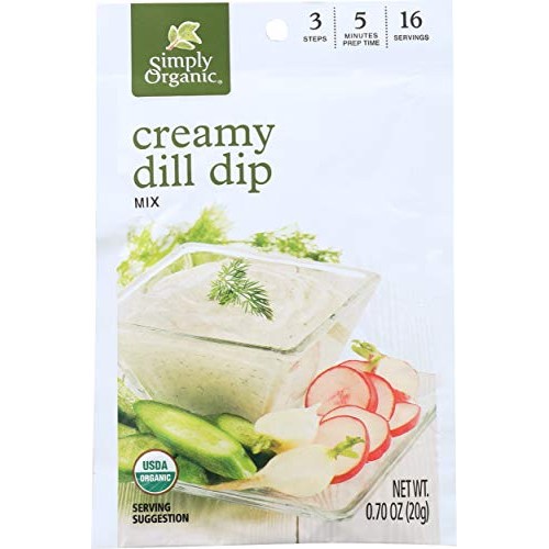 Simply Organic, Dip Mix Creamy Dill Organic, 0.7 Ounce