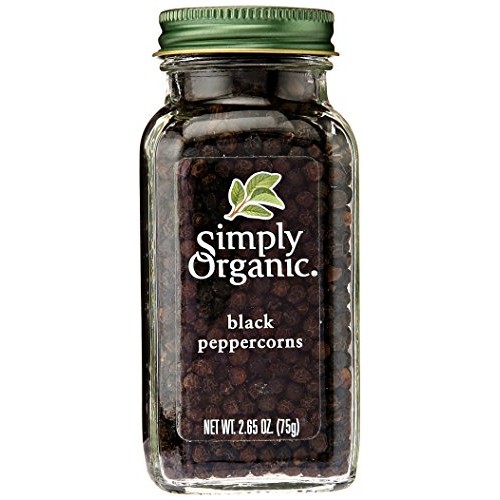 Simply Organic Peppercorn Black Organic Bottle, 2.65 Oz