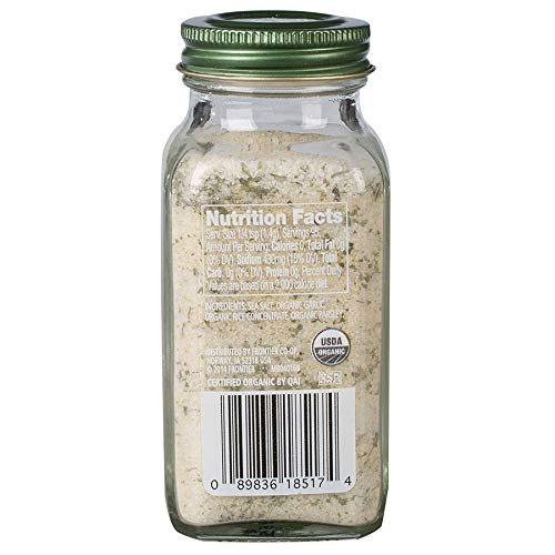 Simply Organic Garlic Salt, Certified Organic | 4.7 Oz | Pack Of 6
