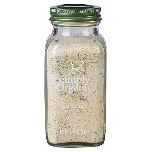 Simply Organic Garlic Salt, Certified Organic | 4.7 Oz | Pack Of 6