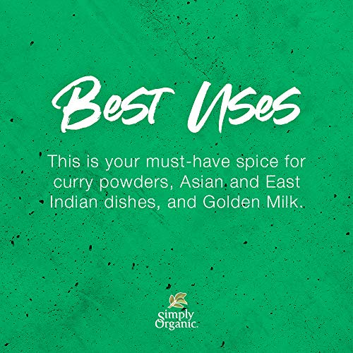 Simply Organic Ground Turmeric Root, Certified Organic | 0.53 oz...