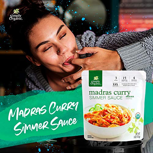 Simply Organic Madras Curry Simmer Sauce, Certified Organic | 6 ...