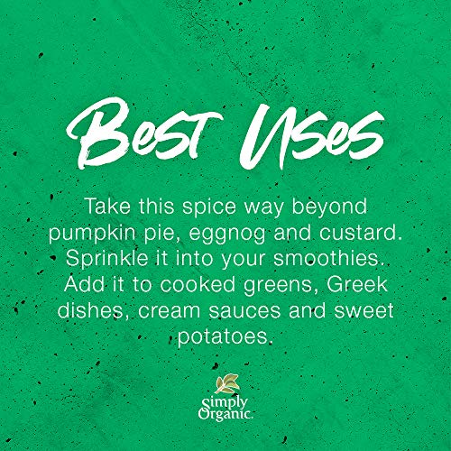 Simply Organic Nutmeg Ground Certified Organic 2.3Oz. Bottle