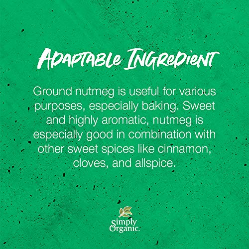 Simply Organic Nutmeg Ground Certified Organic 2.3Oz. Bottle