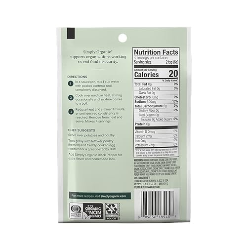 Simply Organic Roasted Turkey Flavored Gravy Mix, Certified Orga...