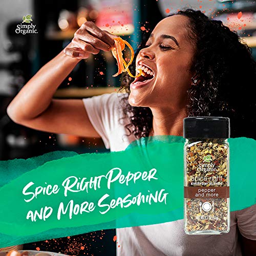 Simply Organic Spice Right Everyday Blends Pepper & More, Certif...