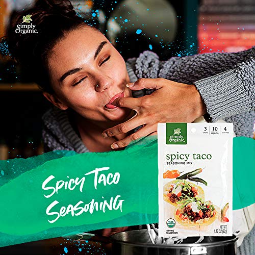 Simply Organic Spicy Taco Seasoning, Certified Organic, Gluten-F