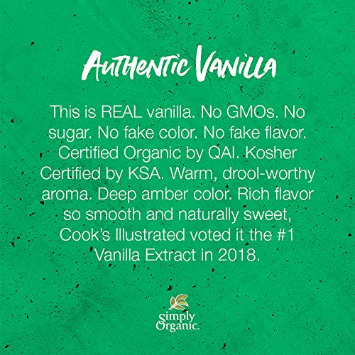 Simply Organic Vanilla Extract, Certified Organic | 4 Oz