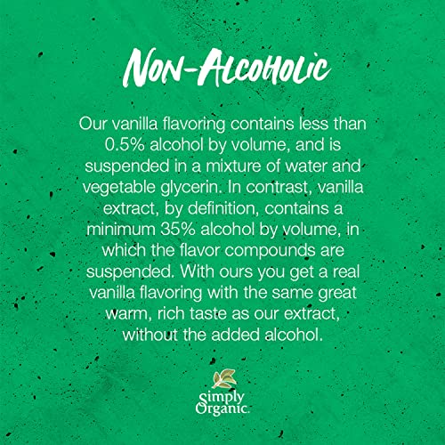 Simply Organic Vanilla Flavoring non-alcoholic, Certified Orga...