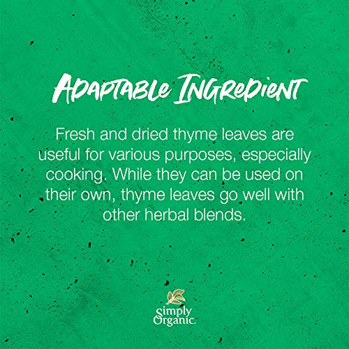 Simply Organic Whole Thyme Leaf, Certified Organic | 0.28 Oz | P