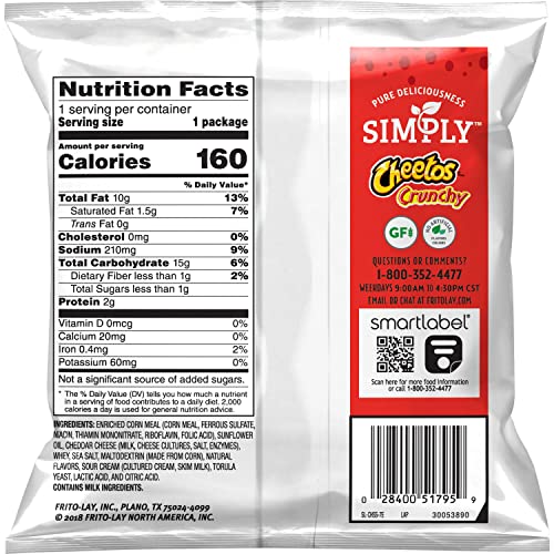 Simply Variety Pack, Cheetos White Cheddar Puffs &Amp; Crunchy, 0.87