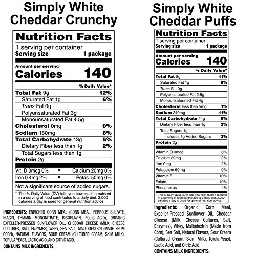 Simply Variety Pack, Cheetos White Cheddar Puffs &Amp; Crunchy, 0.87