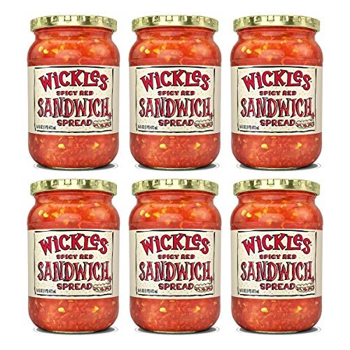 Wickles Spicy Red Sandwich Spread, 16 Oz Pack - 6