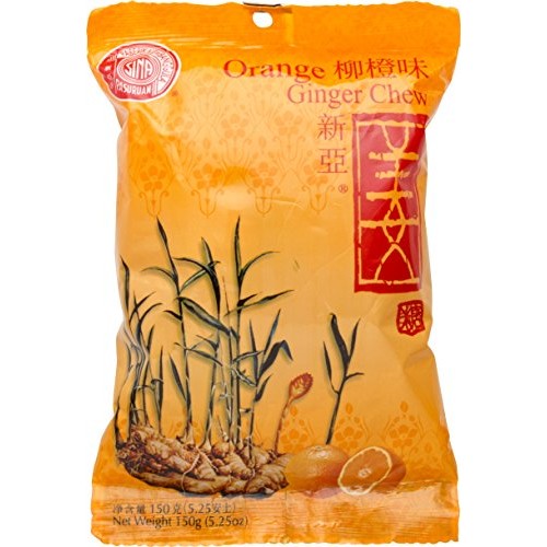 Sina Ting Ting Jahe Ginger Chewy Candy With Orange, 4.4 Ounce