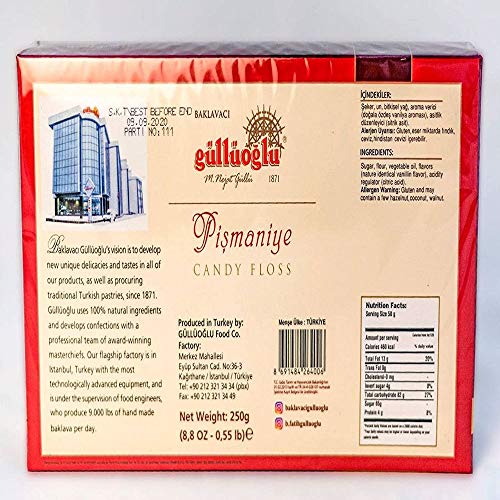 Gulluoglu Candy Floss Pişmaniye, Luxury Turkish Cotton Candy,