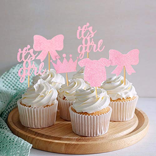 Baby Shower Cupcake Toppers For Girl, Since1989 24 Pack Baby Sho
