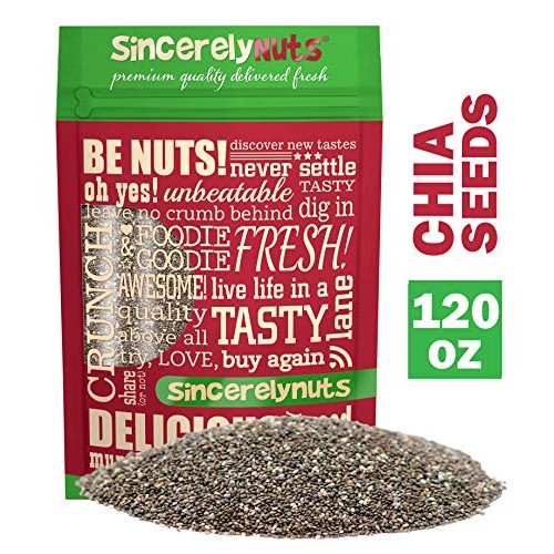 Sincerely Nuts Black Chia Seeds 7.5 Lb Bag - Natural Superfood
