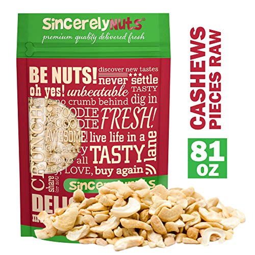 Sincerely Nuts Cashew Pieces Raw 5 Lb- Vegan, Keto, Paleo An