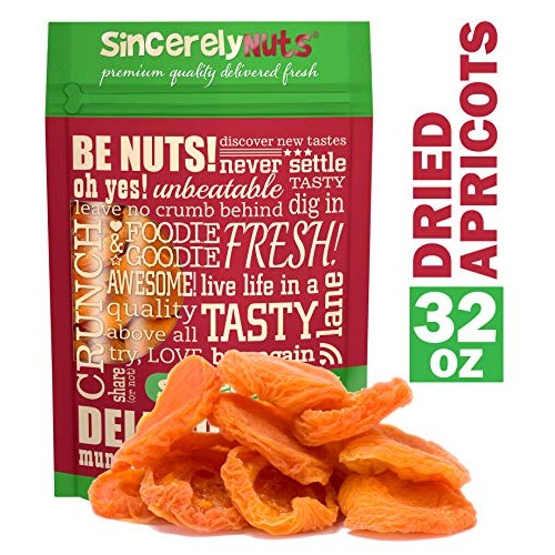 Sincerely Nuts - Dried Jumbo California Apricots | Two Lb. Bag |