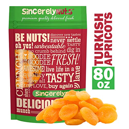 Sincerely Nuts - Dried Turkish Apricots | Five Lb. Bag | Healthy