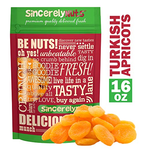 Sincerely Nuts - Dried Turkish Apricots | One Lb. Bag | Healthy