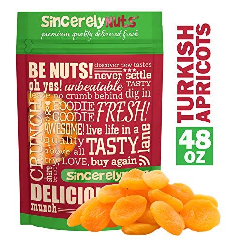 Sincerely Nuts - Dried Turkish Apricots | Three Lb. Bag | Health