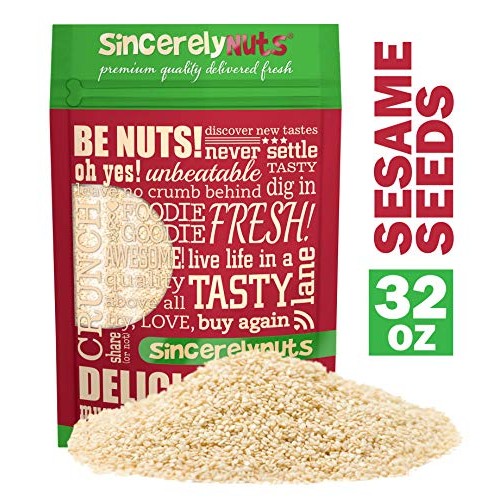 Sincerely Nuts Hulled Sesame Seeds 2Lb Bag | A Heart Healthy S