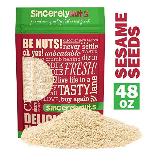 Sincerely Nuts Hulled Sesame Seeds 3Lb Bag | A Heart Healthy S