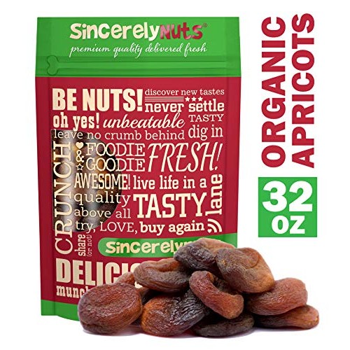 Sincerely Nuts – Organic Dried Turkish Apricots | Two Lb Bag | H