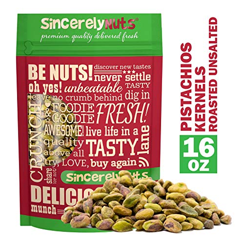 Sincerely Nuts Pistachios Roasted &Amp; Unsalted Kernels No Shell