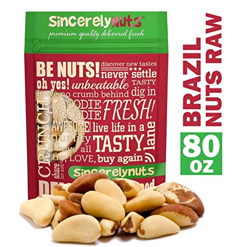 Sincerely Nuts Raw Brazil Nuts No Shell 5Lb Bag | Premium Heal