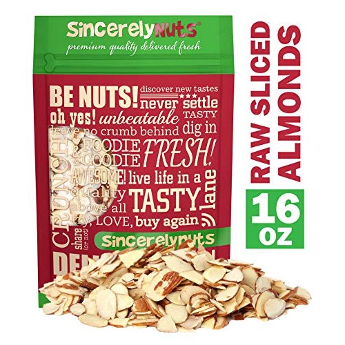 Sincerely Nuts – Raw Natural Sliced Almonds | 1 Lb. Bag | Delici...