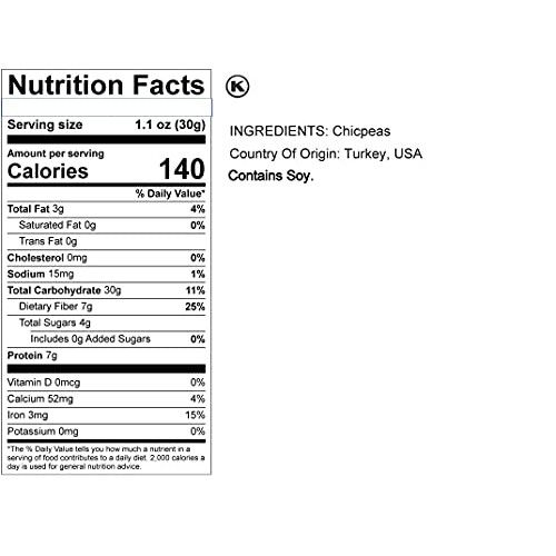 Sincerely Nuts Roasted And Unsalted Chickpeas 1 Lb Plant-Based