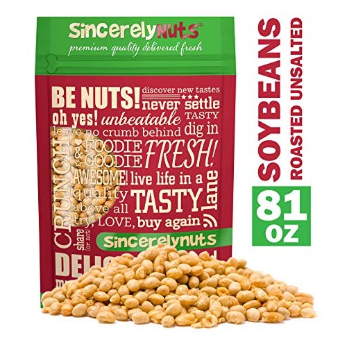 Sincerely Nuts Roasted Soybeans Unsalted 5 Lb Gluten-Free - Ve